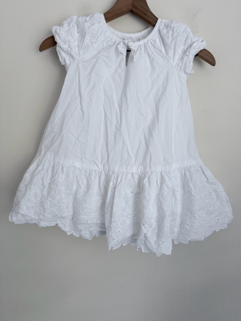 Jason Wu girls white dress eyelet puff sleeve 5t